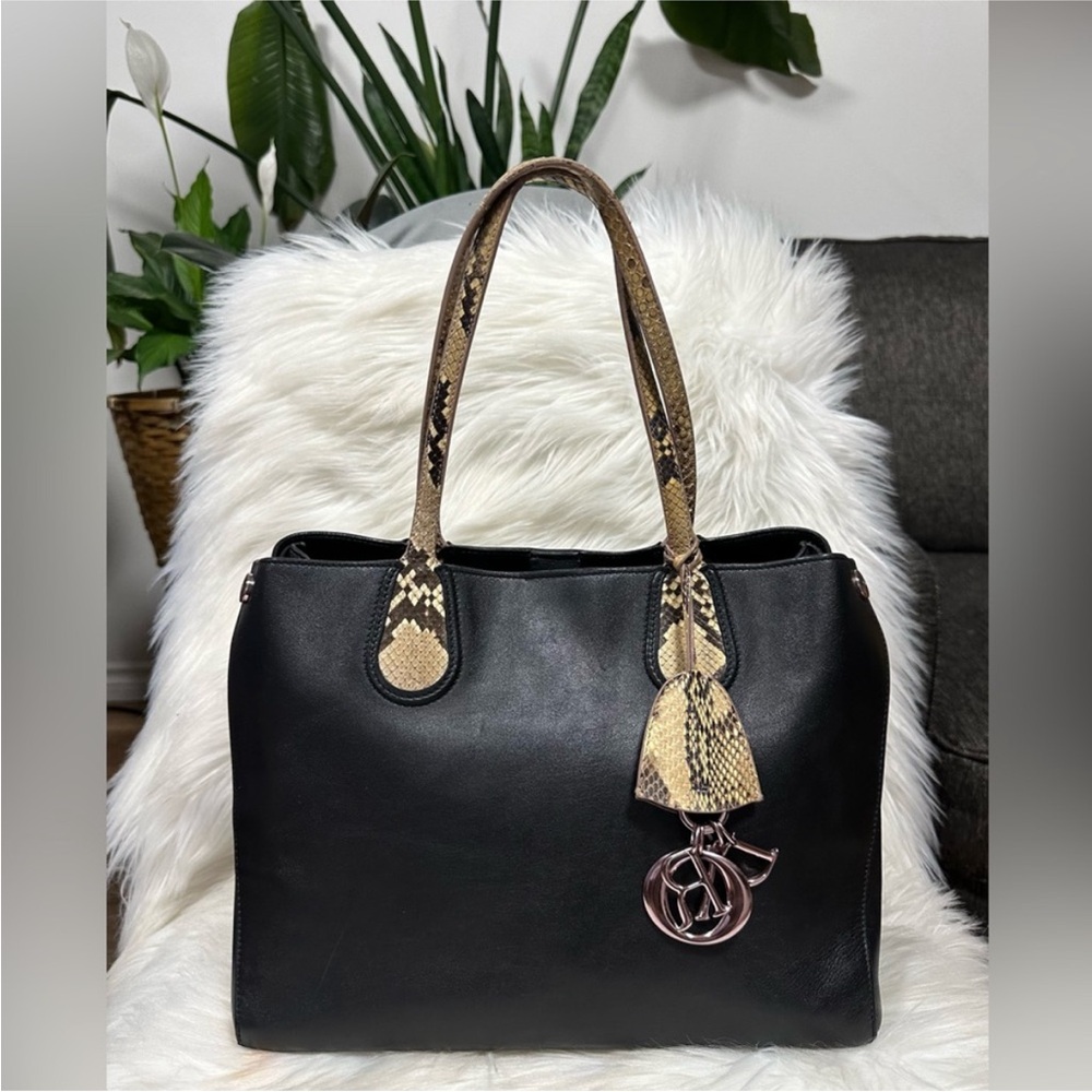 Christian Dior Medium Diorissimo Python Handle To… - image 2